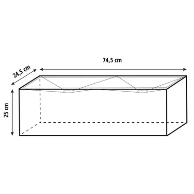 Abażur PROSTOKĄT 74,5 x 25 x 24,5