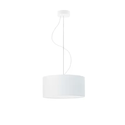 Biała lampa wisząca do salonu HAJFA fi - 30 cm