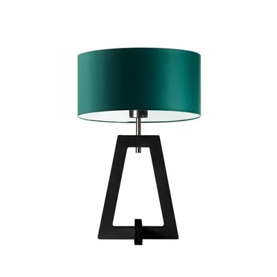 Drewniana lampa stołowa do salonu w stylu urban jungle CLIO