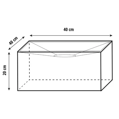 Abażur KWADRAT 40 x 20 x 40