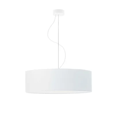 Biała lampa wisząca do salonu HAJFA fi - 60 cm - kolor biały