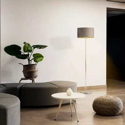 Minimalistyczna lampa podłogowa do salonu WERONA VELUR