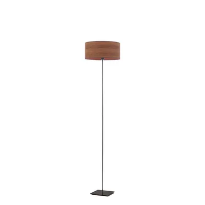 Lampa stojąca do salonu MEKSYK ECO z fornirowym abażurem