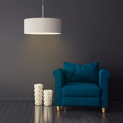 Designerska lampa wisząca SINTRA fi - 50 cm - kolor biały