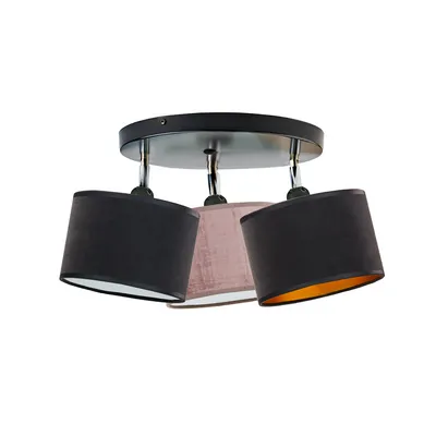 Lampa sufitowa z 3 regulowanymi kloszami DAKOTA VELUR