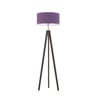 Lampa podłogowa tripod drewniana do salonu HAITI