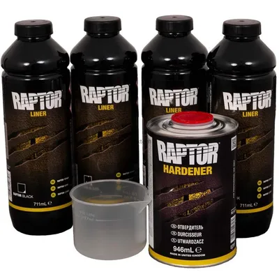 RAPTOR U-POL Mocna wytrzymała powłoka uretanowa 3.8L Czarny