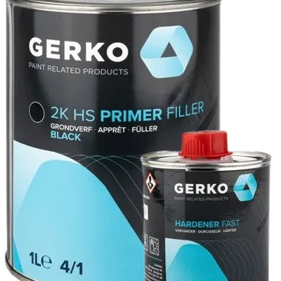 GERKO 2K HS Primer Filler Podkład akrylowy 1L + utwardzacz szybki 250ml kpl czarny