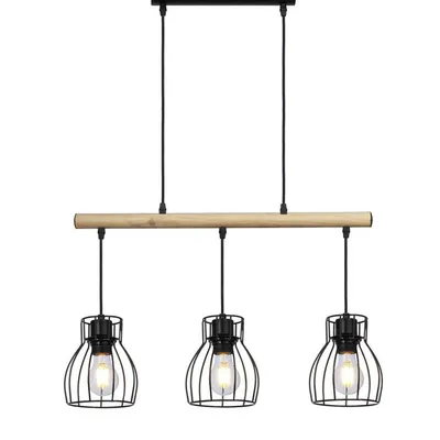 Lampa wisząca czarna 3x60W Bernita