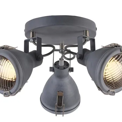 Lampa sufitowa szara regulowana 3xE14 Crodo