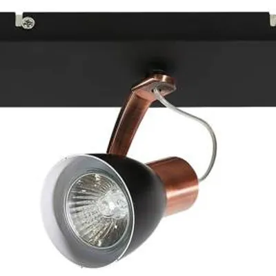 Lampa ścienna listwa 3X50W GU10 czarny/miedź MARKUS