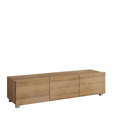 Stylowa komoda RTV 150 cm dąb złoty MODERN