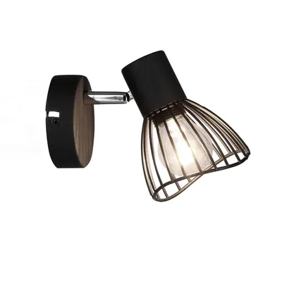 Lampa ścienna kinkiet 1X40W E14 czarny FLY