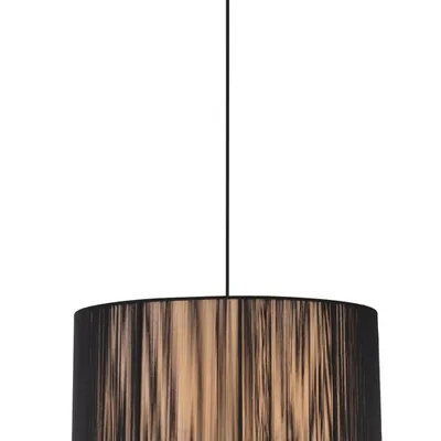 Lampa wisząca czarna drewniana 45cm Kioto Ledea