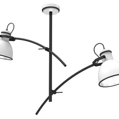 Lampa sufitowa biało-czarna regulowana 2x60W Zumba