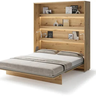 Pionowy półkotapczan Lenart 180x200 cm BED CONCEPT BC-13 dąb artisan