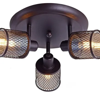 Lampa sufitowa plafon kawowe złoto bursztyn 3x40W Canabera