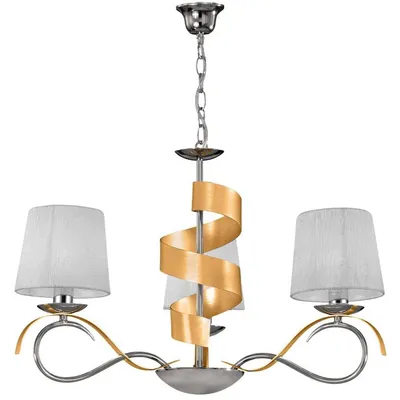 Lampa wisząca chrom złoty żyrandol 3x40W E14 Decanis