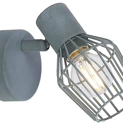 Lampa ścienna kinkiet 1X40W E14 szary VIKING