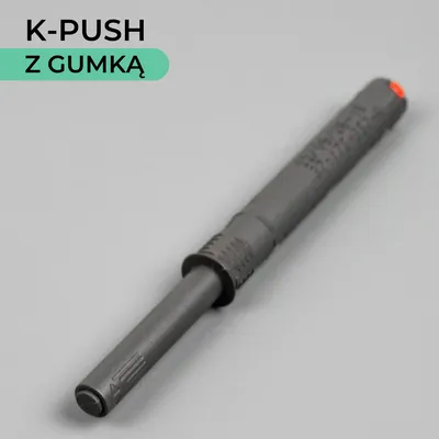 Odbojnik K-PUSH TECH 37 mm z gumką - ANTRACYT