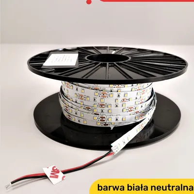 Taśma LED 12V 6W BARWA BIAŁA NEUTRALNA 4000-4500K - 50MB