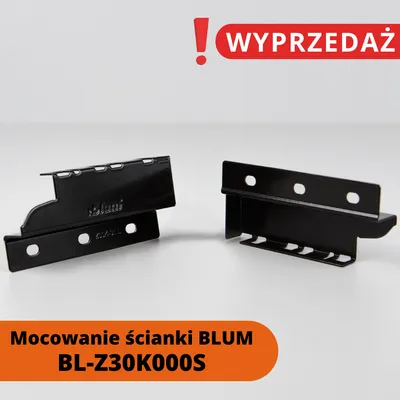 Mocowanie ścianki BLUM TANDEMBOX czarne K 116 mm - komplet