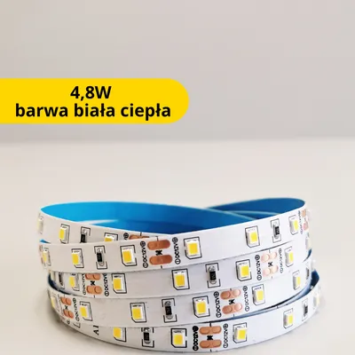 Taśma LED 2835 4,8W BIAŁA CIEPŁA