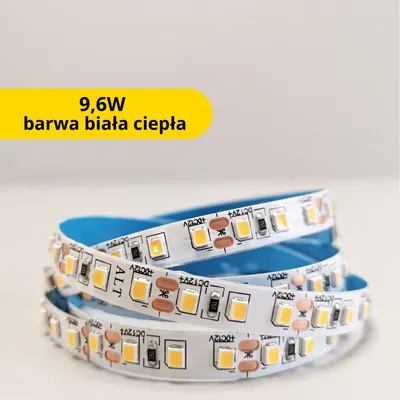 Taśma LED 2835 9,6W BIAŁA CIEPŁA