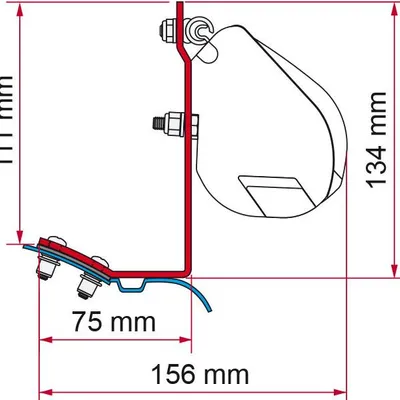 Adapter Markizy Fiamma F35 Vito SD DO 2004 Dachowy