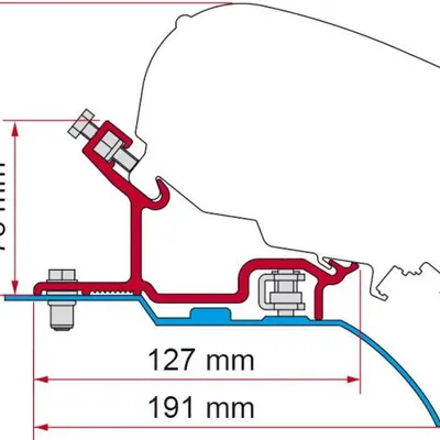 Adapter Markizy Fiamma F65 Ducato H3 Dachowy