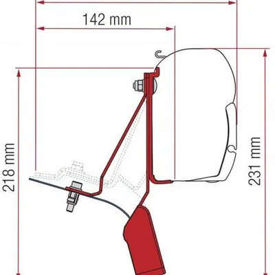 Adapter Markizy Fiamma F45 Transit Custom