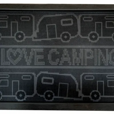 Wycieraczka DO Butów Gumowa Czarna I Love Camping 40x60 cm