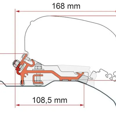 Adapter Markizy Fiamma F65/F85 Ducato 06- Lhd+rhd Niski Dachowy