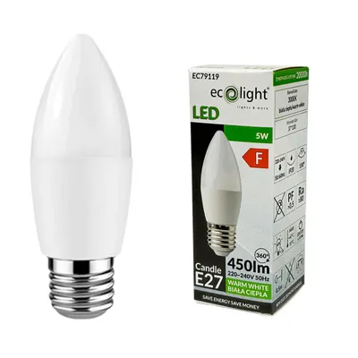 Żarówka LED CANDLE E27 5W 3000K