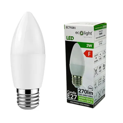 Żarówka LED CANDLE E27 3W 3000K