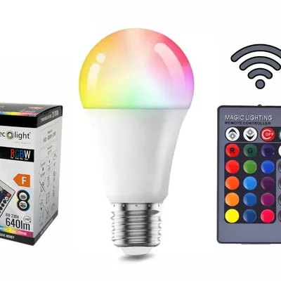 Żarówka LED CLASSIC E27 8W RGBW + pilot