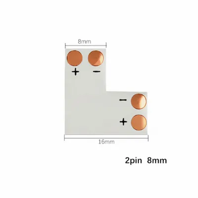 Złączka do taśm LED 8mm kątowa L