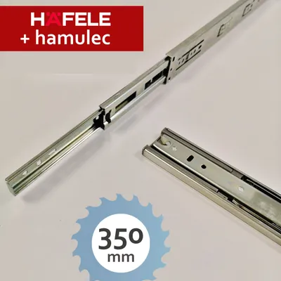 Prowadnica kulkowa HAFELE H-45 z hamulcem/samodomykiem  dł. 350 mm