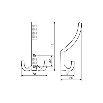 Wieszak meblowy WP11-G0006  nikiel satynowy