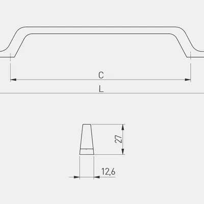 Uchwyt FLAVIO 128 mm czarny mat