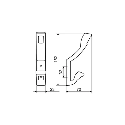 Wieszak meblowy RW08-G0007  nikiel szczotkowany