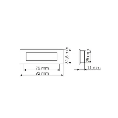 Uchwyt wpuszczany MD13-0076-G0004 chrom