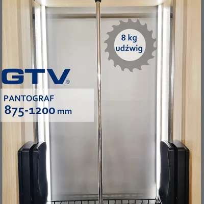 Pantograf GTV  875-1200 mm CZARNY