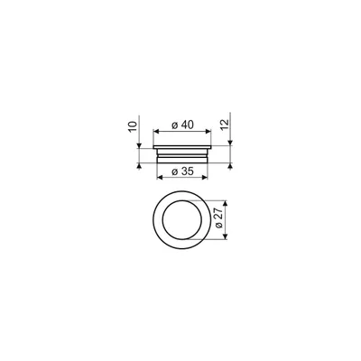 Uchwyt meblowy wpuszczany MD02-G0004 chrom