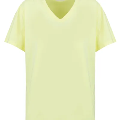 Bluzka koszulka t-shirt basic dekolt w serek ALDONA