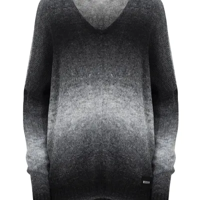 Ciepły damski sweter oversize piękny OMBRE