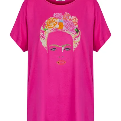 Damski T-shirt koszulka krótki rękaw z nadrukiem FRIDA