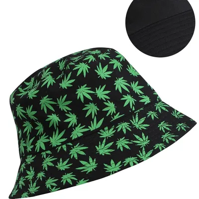 Dwustronny kapelusz BUCKET HAT print listki