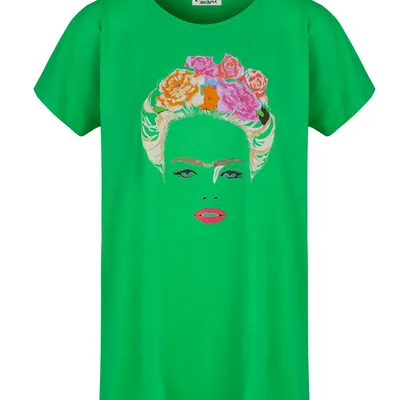 Damski T-shirt koszulka krótki rękaw z nadrukiem FRIDA