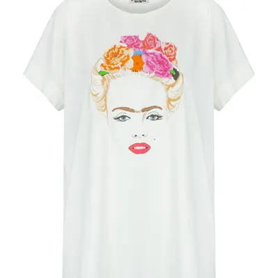 Damski T-shirt koszulka krótki rękaw z nadrukiem FRIDA